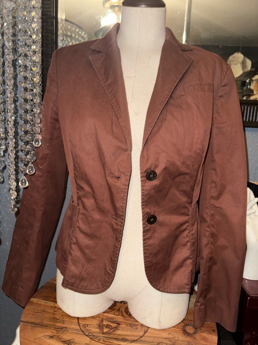 The Limited Brown Tailored Two-Button Blazer